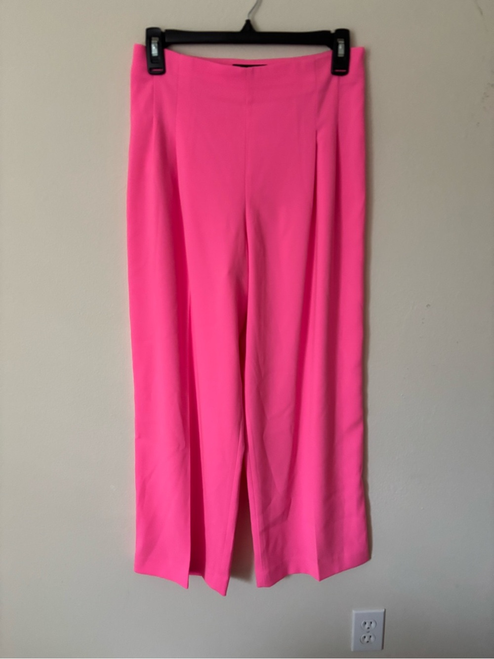 Express super high waisted Stovepipe Pants in Hot Pink